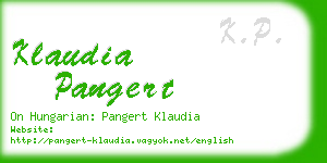 klaudia pangert business card